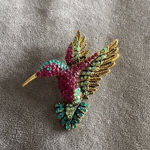 Colorful Hummingbird Bird Brooch/Pendant